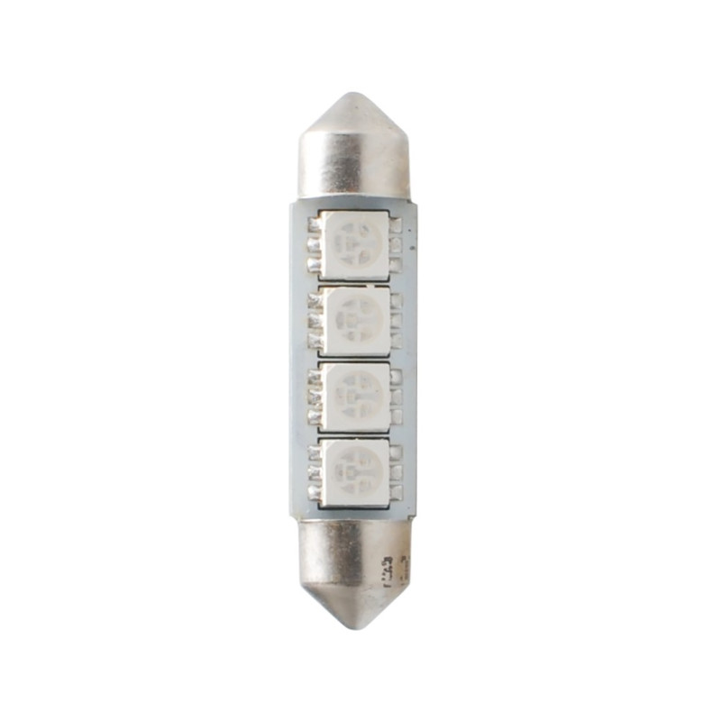 ΛΑΜΠΑΚΙΑ ΠΛΑΦΟΝΙΕΡΑΣ C5W/C10W 12V 0,96W SV8,5 41mm CAN-BUS LED 4xSMD5050 PREMIUM ΜΠΛΕ BLISTER 2ΤΕΜ.