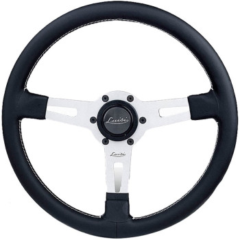 ΤΙΜΟΝΙ SHARAV 340 ΜΑΥΡΟ 340mm ΔΕΡΜΑΤΙΝΟ ΤΡΙΑΚΤΙΝΟ ΜΕ ΑΣΗΜΙ ΛΑΜΑ