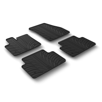 LAMPA - ΠΑΤΑΚΙΑ ΑΥΤΟΚΙΝΗΤΟΥ ΑΠΟ ΛΑΣΤΙΧΟ ΓΙΑ LANDROVER EVOQUE 01/2019+ ΣΕ ΜΑΥΡΟ ΧΡΩΜΑ ME ΚΟΥΜΠΩΜΑΤΑ - 4 ΤΕΜ.