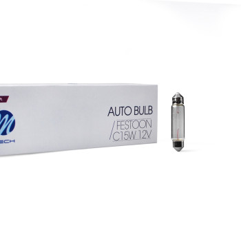 ΛΑΜΠΑΚΙΑ ΠΛΑΦΟΝΙΕΡΑΣ 15W C15W 12V SV8,5 43mm STANDARD ΑΛΟΓΟΝΟΥ 10ΤΕΜ. M-TECH