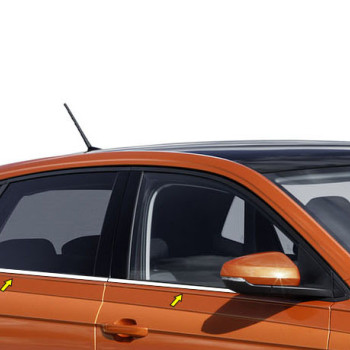 TRIM  ΠΑΡΑΘΥΡΩΝ ΑΥΤΟΚΟΛΛΗΤΑ ΧΡΩΜΙΟ ΜΕΤΑΛΛΙΚΑ ΓΙΑ VW POLO 5D 2009>