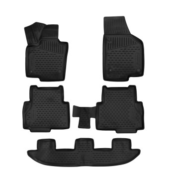 ΠΑΤΑΚΙΑ ΣΕ ΣΚΑΦΗ TPE ΛΑΣΤΙΧΟ ΓΙΑ SEAT ALHAMBRA MPV 7N MK2 2017+  ΣΕ ΜΑΥΡΟ ΧΡΩΜΑ NOVLINE - 5 ΤΕΜ.