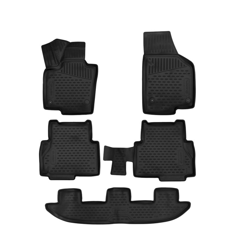 ΠΑΤΑΚΙΑ ΣΕ ΣΚΑΦΗ TPE ΛΑΣΤΙΧΟ ΓΙΑ SEAT ALHAMBRA MPV 7N MK2 2017+  ΣΕ ΜΑΥΡΟ ΧΡΩΜΑ NOVLINE - 5 ΤΕΜ.