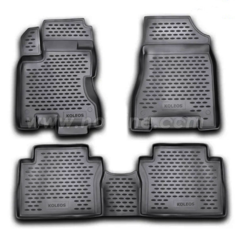 ΠΑΤΑΚΙΑ ΣΕ ΣΚΑΦΗ TPE ΛΑΣΤΙΧΟ ΓΙΑ RENAULT KOLEOS 06/2008-2017  ΣΕ ΜΑΥΡΟ ΧΡΩΜΑ NOVLINE - 4 ΤΕΜ.