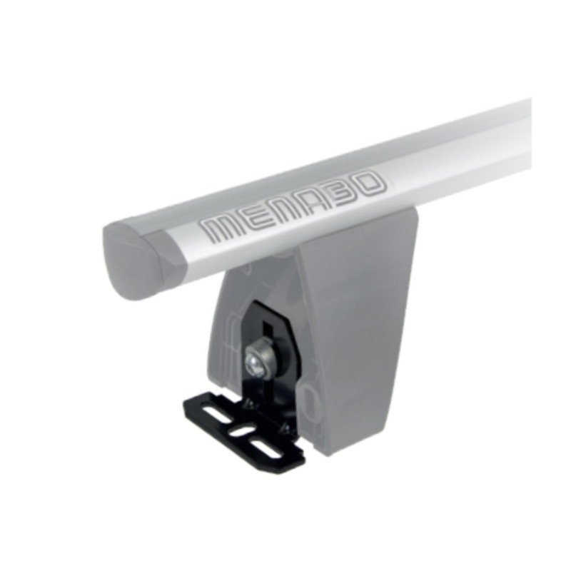 MENABO - DLFIX202FP KIT TYPE FP Άκρα (Πόδια) για Μπάρες Οροφής Delta / Omega / χρώματος Black / Silver - 1 Σετ (10580/MB)