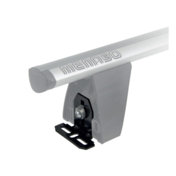 MENABO DLFIX208FP KIT TYPE FP Άκρα (Πόδια) για Μπάρες Οροφής Delta / Omega / χρώματος Black / Silver - 1 Σετ (10660/MB)