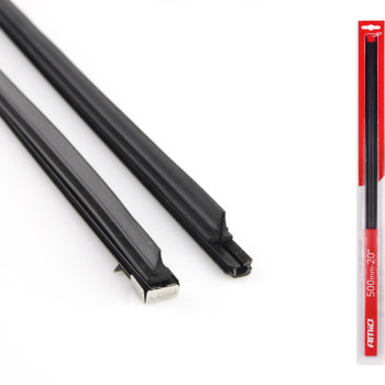 Amio - Λάστιχα Υαλοκαθαριστήρων Ανταλλακτικά 500mm 20 ιντσών για Καθαρισμό Παρμπρίζ Οχήματος - 2 τεμ. (01341/AM)