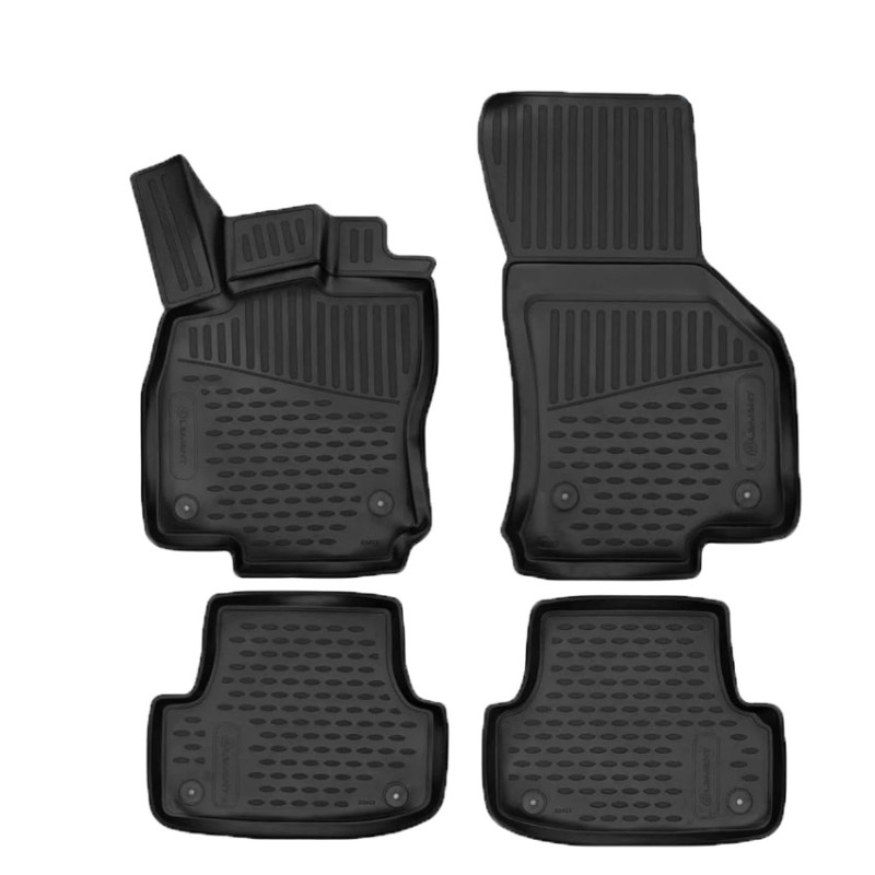 ΠΑΤΑΚΙΑ ΣΕ ΣΚΑΦΗ TPE ΛΑΣΤΙΧΟ ΓΙΑ AUDI A3 4D 2016+  ΣΕ ΜΑΥΡΟ ΧΡΩΜΑ NOVLINE - 4 ΤΕΜ.