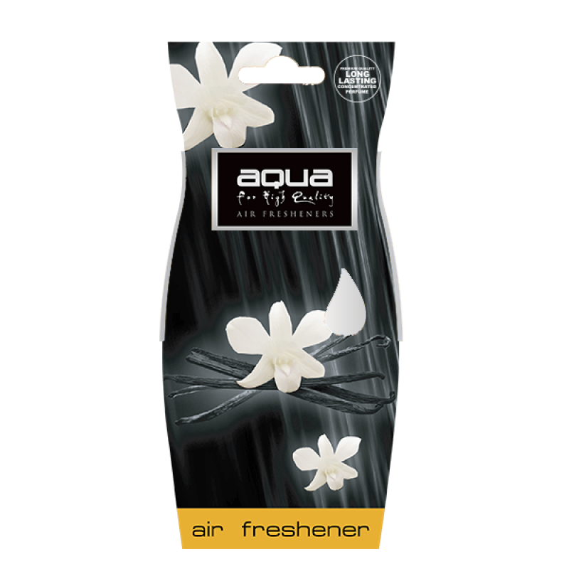 Aqua - ΑΡΩΜΑΤΙΚΟ ΑΥΤΟΚΙΝΗΤΟΥ ΚΡΕΜΑΣΤΟ ΜΕ ΑΡΩΜΑ ΜΑΥΡΗ ΒΑΝΙΛΙΑ (BLACK VANILLA) AQUA - 1 TEM. (10-756/AQ)