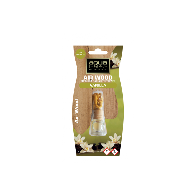 Aqua - ΑΡΩΜΑΤΙΚΟ ΑΥΤΟΚΙΝΗΤΟΥ ΚΡΕΜΑΣΤΟ ΜΠΟΥΚΑΛΑΚΙ ΜΕ ΑΡΩΜΑ ΒΑΝΙΛΙΑ (VANILLA) AIR WOOD AQUA - 1 TEM. (10-643/AQ)