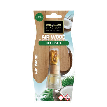 Aqua - ΑΡΩΜΑΤΙΚΟ ΑΥΤΟΚΙΝΗΤΟΥ ΚΡΕΜΑΣΤΟ ΜΠΟΥΚΑΛΑΚΙ ΜΕ ΑΡΩΜΑ ΚΑΡΥΔΑ (COCONUT) AIR WOOD AQUA - 1 TEM. (10-455/AQ)