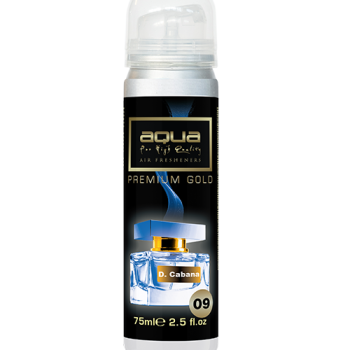 Aqua - ΑΡΩΜΑΤΙΚΟ ΑΥΤΟΚΙΝΗΤΟΥ ΣΕ ΣΠΡΕΙ (SPRAY) ΜΕ ΑΡΩΜΑ D.CABANA PREMIUM GOLD SERIES 75ml AQUA - 1 TEM. (10-803/AQ)
