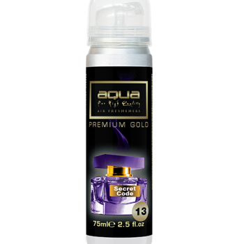 Aqua - ΑΡΩΜΑΤΙΚΟ ΑΥΤΟΚΙΝΗΤΟΥ ΣΕ ΣΠΡΕΙ (SPRAY) ΜΕ ΑΡΩΜΑ SECRET CODE PREMIUM GOLD SERIES 75ml AQUA - 1 TEM. (10-807/AQ)