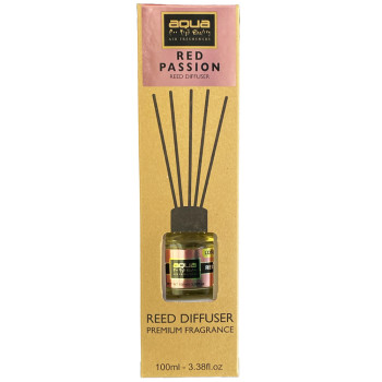 Aqua - Αρωματικό Χώρου Red Passion Home Reed Diffuser με 6 Στικς Aqua 100 ml - 1 τμχ (10-822/AQ)