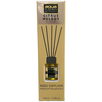Aqua - Αρωματικό Χώρου Citrus Melody Home Reed Diffuser με 6 Στικς Aqua 100 ml - 1 τμχ (10-845/AQ)