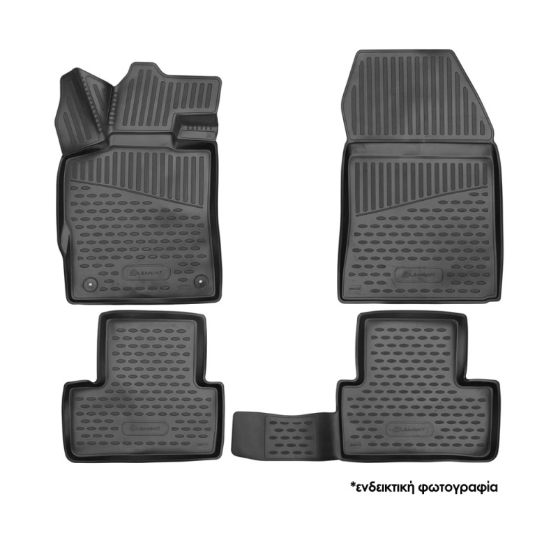 ΠΑΤΑΚΙΑ ΣΕ ΣΚΑΦΗ TPE ΛΑΣΤΙΧΟ ΓΙΑ MITSUBISHI OUTLANDER 2022+  ΣΕ ΜΑΥΡΟ ΧΡΩΜΑ NOVLINE - 4 ΤΕΜ.