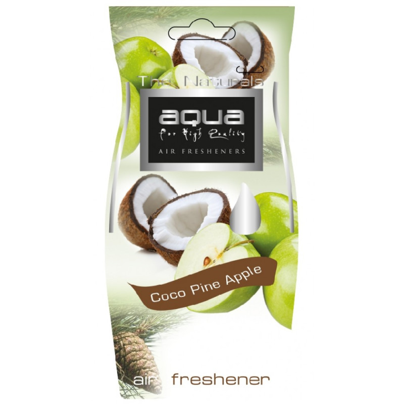 Aqua - ΑΡΩΜΑΤΙΚΟ ΑΥΤΟΚΙΝΗΤΟΥ ΚΡΕΜΑΣΤΟ ΜΕ ΑΡΩΜΑ ΚΑΡΥΔΑ & ΜΗΛΟ (COCOPINE APPLE) AQUA - 1 TEM. (10-114/AQ)