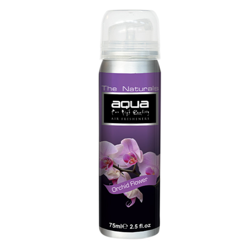 Aqua - ΑΡΩΜΑΤΙΚΟ ΑΥΤΟΚΙΝΗΤΟΥ ΣΕ ΣΠΡΕΙ (SPRAY) ΜΕ ΑΡΩΜΑ ΟΡΧΙΔΕΑ (ORCHID FLOWER) FLOWERS SERIES 75ml AQUA - 1 TEM. (10-129/AQ)