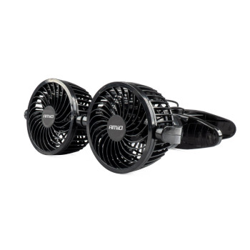 Amio - ΑΝΕΜΙΣΤΗΡΑΣ ΔΙΠΛΟΣ 24V 2χ4''(10,8cm) ΜΕ ΦΙΣ ΑΝΑΠΤΗΡΑ/2 ΤΑΧΥΤΗΤΩΝ/ ΜΕ ΜΑΝΤΑΛΑΚΙ PRO SERIES - 1 ΤΕΜ. (03013/AM)