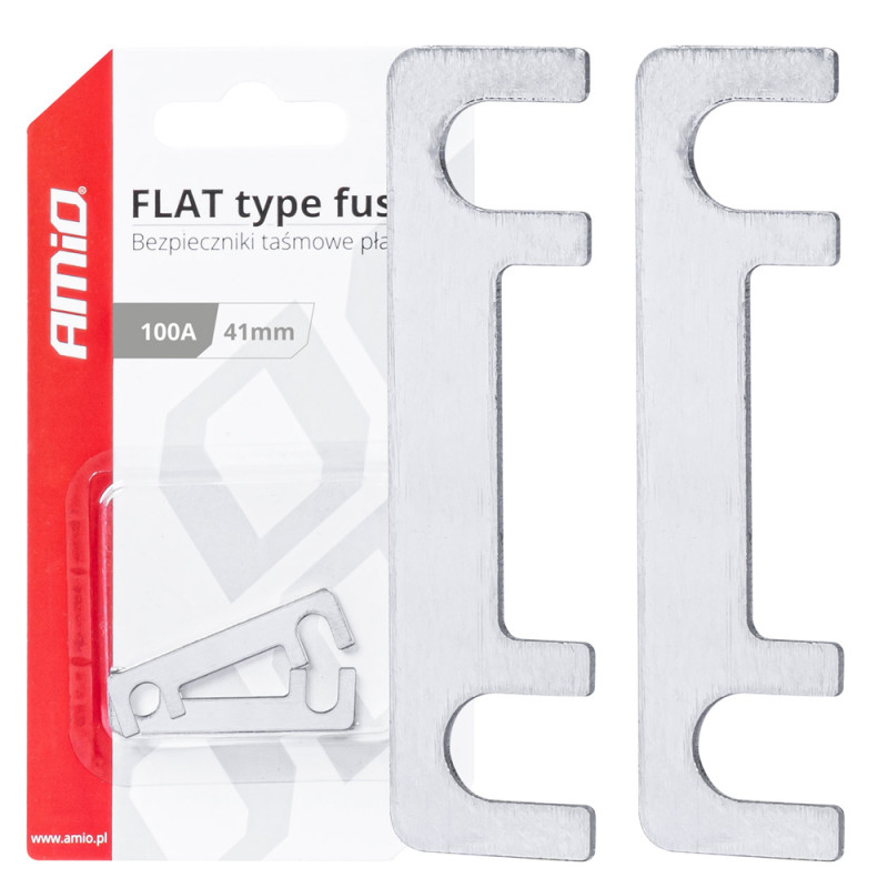 Amio - ΑΣΦΑΛΕΙΕΣ FLAT 41mm 100A - 2 Τεμ. (03494/AM)