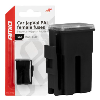 Amio - ΑΣΦΑΛΕΙΕΣ JapVal PAL ΘΗΛΥΚΕΣ 65A ΣΕ ΜΑΥΡΟ ΧΡΩΜΑ - 2 Τεμ. (03415/AM)