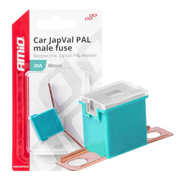 Amio - ΑΣΦΑΛΕΙΑ JapVal PAL ΑΡΣΕΝΙΚΗ 48mm 20A ΣΕ ΓΑΛΑΖΙΟ ΧΡΩΜΑ - 1 Τεμ. (03417/AM)