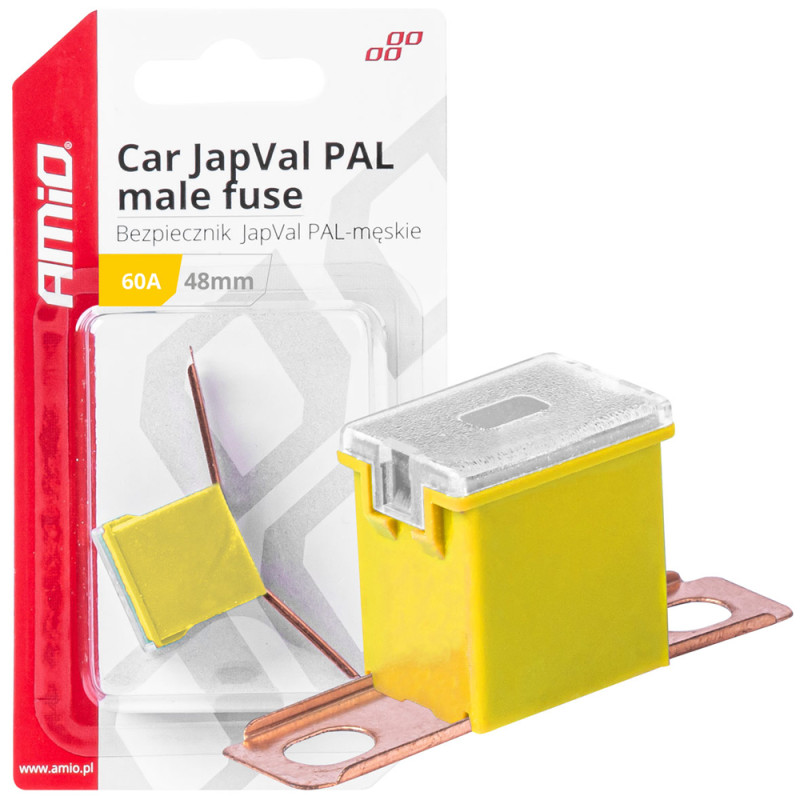 Amio - ΑΣΦΑΛΕΙΑ JapVal PAL ΑΡΣΕΝΙΚΗ 48mm 60A ΣΕ ΚΙΤΡΙΝΟ ΧΡΩΜΑ - 1 Τεμ. (03421/AM)