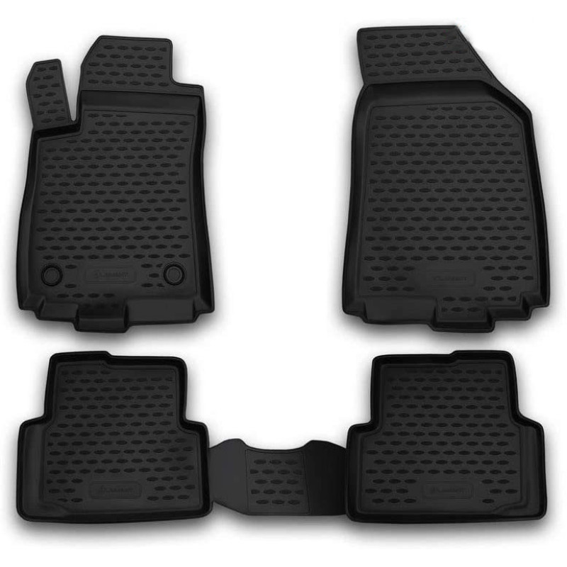 ΠΑΤΑΚΙΑ ΣΕ ΣΚΑΦΗ TPE ΛΑΣΤΙΧΟ ΓΙΑ CHEVROLET AVEO 2011-2015  ΣΕ ΜΑΥΡΟ ΧΡΩΜΑ NOVLINE - 4 ΤΕΜ.