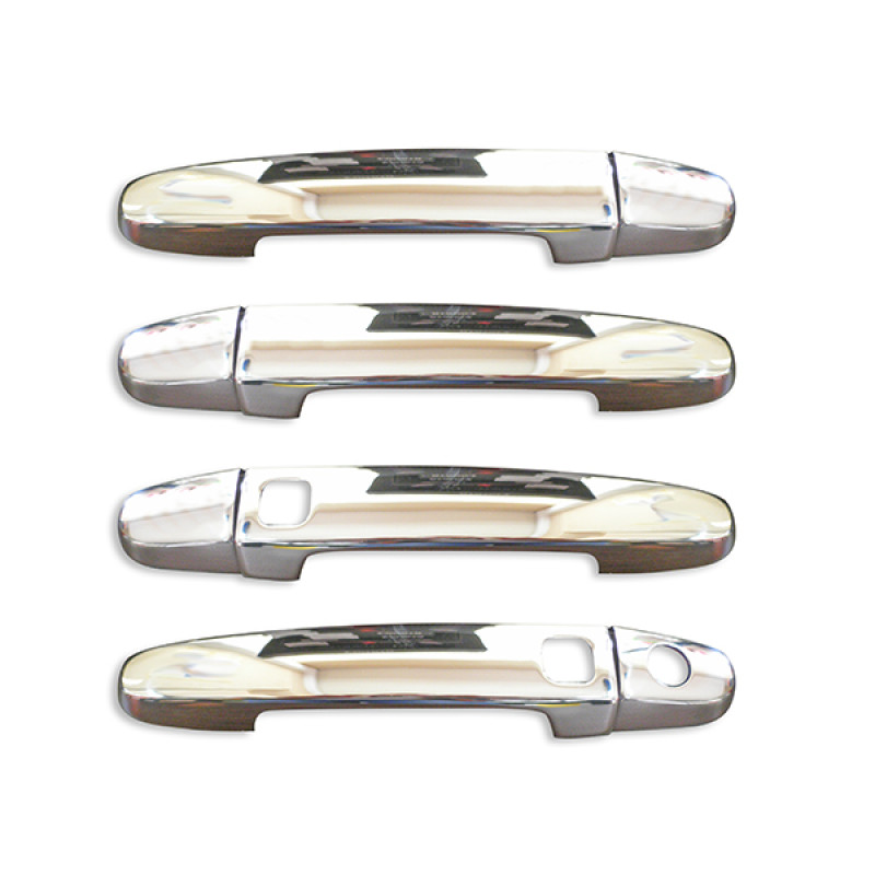 ΧΕΡΟΥΛΙΑ ΠΟΡΤΑΣ ΓΙΑ TOYOTA AURIS HB 5D 07-12  ΧΡΩΜΙΟ ΜΕΤΑΛΛΙΚΑ 4ΠΟΡΤΕΣ 4ΤΕΜ (ΤΡΥΠΑ SENSOR)