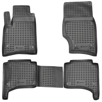 ΠΑΤΑΚΙΑ ΣΕ ΣΚΑΦΗ TPE ΛΑΣΤΙΧΟ ΓΙΑ VW TOUAREG 01/2003-04/2010  ΣΕ ΑΝΘΡΑΚΙ ΣΚΟΥΡΟ ΓΚΡΙ ΧΡΩΜΑ NOVLINE - 4 ΤΕΜ.