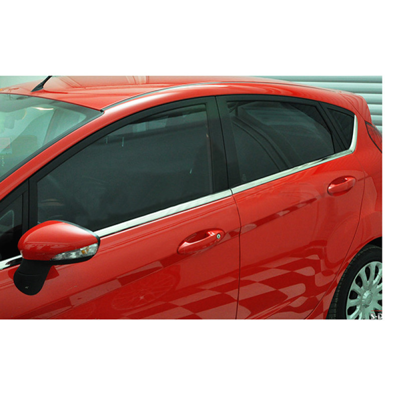TRIM  ΠΑΡΑΘΥΡΩΝ ΑΥΤΟΚΟΛΛΗΤΑ ΧΡΩΜΙΟΥ ΓΙΑ FORD FIESTA 5D 2009+ - 8 ΤΕΜ.
