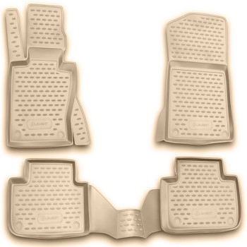 ΠΑΤΑΚΙΑ ΣΕ ΣΚΑΦΗ TPE ΛΑΣΤΙΧΟ ΓΙΑ BMW X3 E83 2004-2010  ΣΕ ΜΠΕΖ ΧΡΩΜΑ NOVLINE - 4 ΤΕΜ.