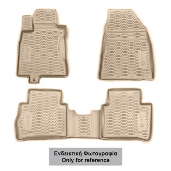 ΠΑΤΑΚΙΑ ΣΕ ΣΚΑΦΗ TPE ΛΑΣΤΙΧΟ ΓΙΑ TOYOTA LC200 2015+  ΣΕ ΜΠΕΖ ΧΡΩΜΑ NOVLINE - 4 ΤΕΜ.