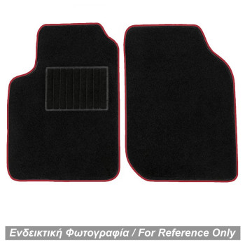 ΠΑΤΑΚΙΑ ΜΟΚΕΤΑ ΓΙΑ MERCEDES SMART 451 2007-2014 ΜΑΥΡΟ ΜΕ ΚΟΚΚΙΝΟ ΡΕΛΙ RACE AXION - 2 ΤΕΜ.