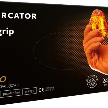 Amio - ΓΑΝΤΙΑ ΝΙΤΡΙΛΙΟΥ MERCATOR GOGRIP ΣΕ ΠΟΡΤΟΚΑΛΙ ΧΡΩΜΑ SMALL (S) - 50 ΤΕΜ. (MER20334/AM)