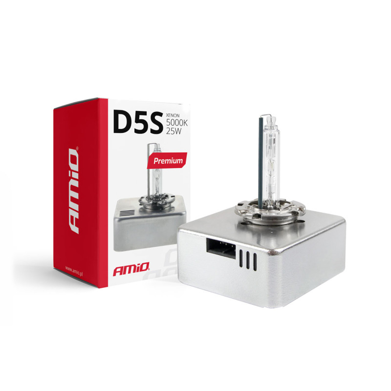 Amio - Ανταλλακτική λάμπα τύπου D5S xenon premium τάση λειτουργίας 12V Kelvin 5000K απόδοση 25W – 1 τεμ. (01220/AM)