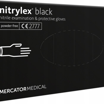 Amio - ΓΑΝΤΙΑ ΝΙΤΡΙΛΙΟΥ MERCATOR NITRYLEX BASIC ΣΕ ΜΑΥΡΟ ΧΡΩΜΑ ΧLARGE (ΧL) - 100 Τεμ. (MER13529/AM)