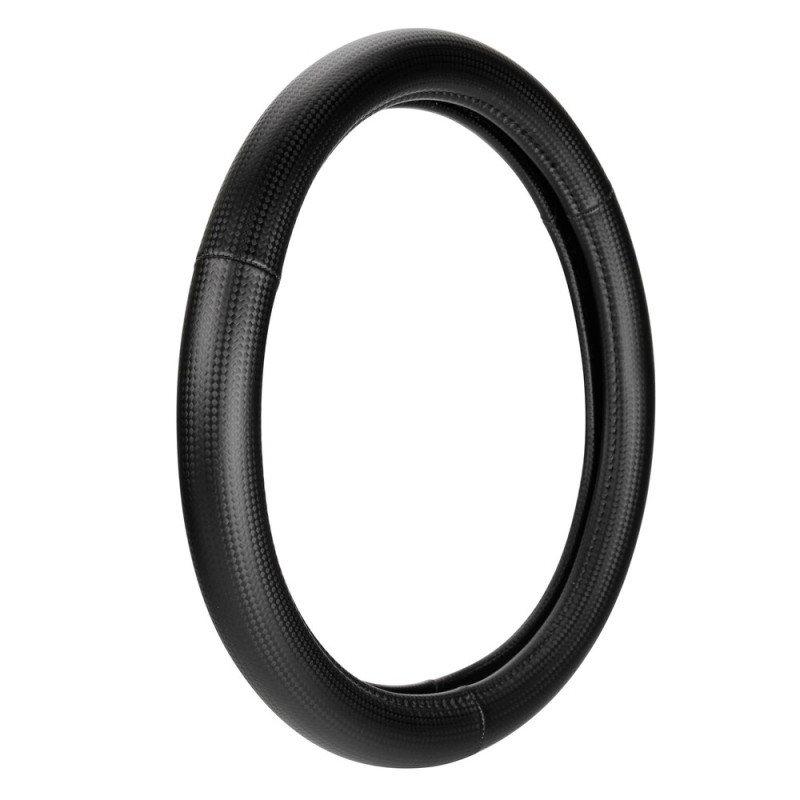 ΚΑΛΥΜΜΑ ΤΙΜΟΝΙΟΥ RACING PREMIUM BLACK (Μ) 37/39cm ΣΥΝΘΕΤΙΚΟ ΔΕΡΜΑ SKEENTEX ΜΑΥΡΟ/CARBON LOOK LAMPA  - 1 ΤΕΜ.