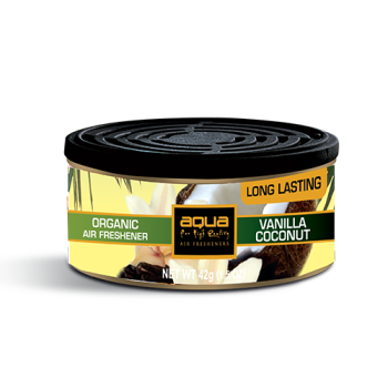 Aqua - ΑΡΩΜΑΤΙΚΟ ΑΥΤΟΚΙΝΗΤΟΥ ΣΕ ΚΟΝΣΕΡΒΑ ΜΕ ΑΡΩΜΑ ΝΑΝΙΛΙΑ & ΚΑΡΥΔΑ (VANILLA & COCONUT) ORGANIC CAN AQUA - 1 τεμ. (10-1096/AQ)