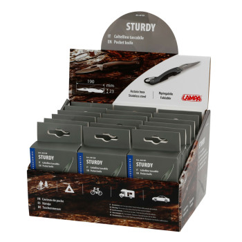 ΣΟΥΓΙΑΣ/ΜΑΧΑΙΡΙ ΤΣΕΠΗΣ STURDY INOX ΜΕ ΚΑΡΑΜΠΙΝΕΡ 18x15x23cm ΣΕ ΣΤΑΝΤ LAMPA - 18 ΤΕΜ.