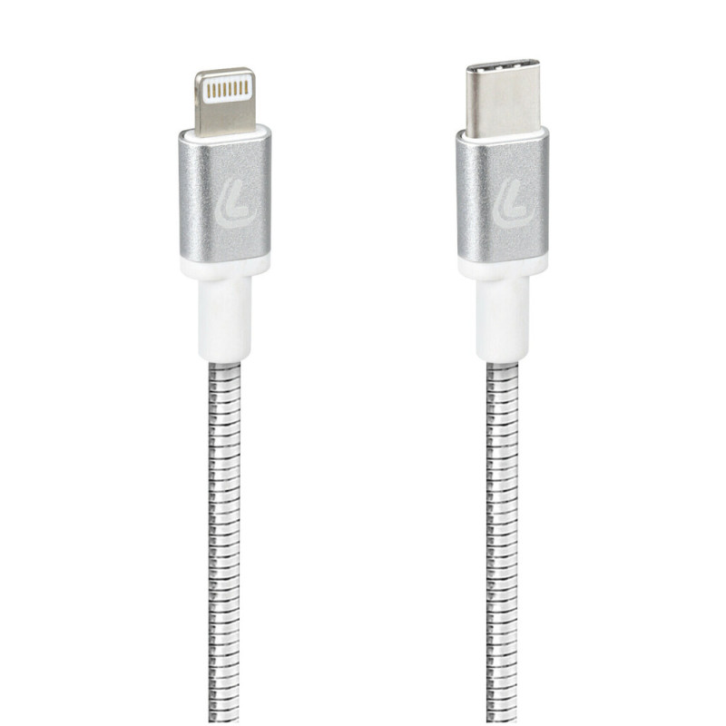 ΚΑΛΩΔΙΟ ΦΟΡΤΙΣΗΣ/ΜΕΤΑΦΟΡΑΣ ΔΕΔΟΜΕΝΩΝ USB TYPE C>APPLE 8 PIN  IRON 2.0 3000mA/30W ΑΣΗΜΙ 100cm LAMPA - 1 ΤΕΜ.
