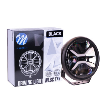 ΠΡΟΒΟΛΕΑΣ ΣΤΡΟΓΓΥΛΟΣ DRIVING LIGHT BLACK SERIES LED 12-48V 80W 5.700K 11.000lm 220mm mTECH -  1 ΤΕΜ.