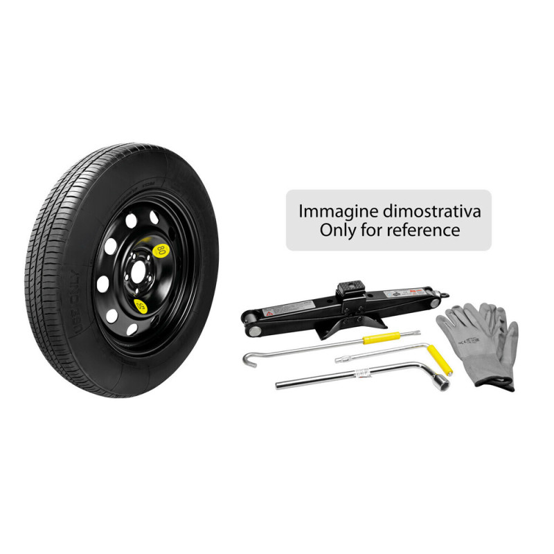 ΡΕΖΕΡΒΑ ΣΙΔΕΡΕΝΙΑ 125/80-16  ΚΑΡΕ 4x100 ΚΕΝΤΡΟ 60mm NO STOP ΚΙΤ ΜΕ ΓΡΥΛΟ & ΜΠΟΥΛΟΝΟΚΛΕΙΔΟ & ΤΣΑΝΤΑ LAMPA - 1 τεμ.