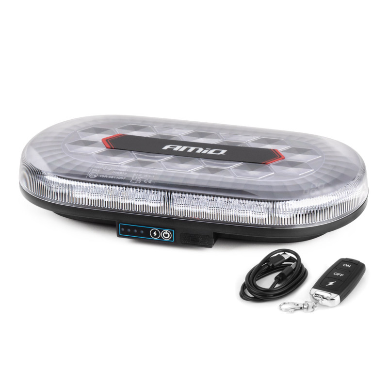 Amio - ΦΑΡΟΣ/ΣΤΡΟΜΠΟ ΜΠΑΡΑ R65 R10 12/24V 26W LED ΠΟΡΤΟΚΑΛΙ 10 ΧΡΗΣΕΩΝ ΜΕ ΜΑΓΝΗΤΙΚΗ ΒΑΣΗ 326x186x63mm - 1 ΤΕΜ. (04369/AM)