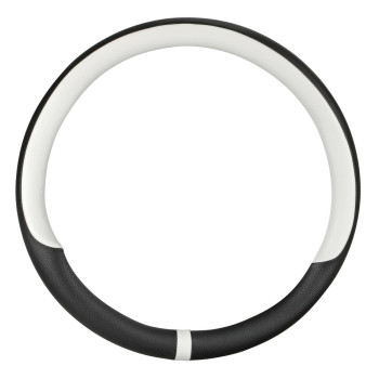 Lampa - Κάλυμμα Τιμονιού NOBLE (M) 37/39cm Μαύρο / Λευκό άοσμο διάτρητο αντιολισθητικό μαλακό ultra soft Skeentex - 1 τεμ. (L3290.0)