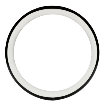 Lampa - Κάλυμμα Τιμονιού AURA (M) 37/39cm Μαύρο ένθετο με γυαλάδα / Λευκό άοσμο μαλακό Skeentex - 1 τεμ. (L3290.6)