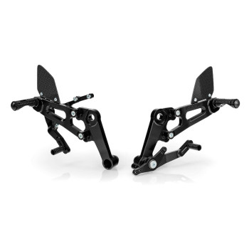 Lampa Ρυθμιζόμενα Μαρσπιέ (Rearsets) Μοτοσικλέτας - Μαύρο Χρώμα 16 Θέσεων  Paraxite 2τεμ (L.PRS001N)