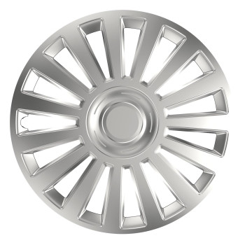 Amio - Τάσι Luxury 15'' ασημί (με διάμετρο για σήμα 7,2cm) για Επιβατικά Αυτοκίνητα - 1 τεμ. (11091/AM)