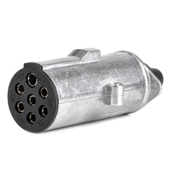 Amio – Πρίζα Κοτσαδόρου 24V 7PIN Type N Αλουμινίου Heavy Duty για Ασφαλή Σύνδεση & Καθημερινή Χρήση – 1 Τεμ. (04790/AM)
