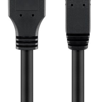 GOOBAY καλώδιο USB 3.0 93655, 5 Gbit/s, 1.8m, μαύρο